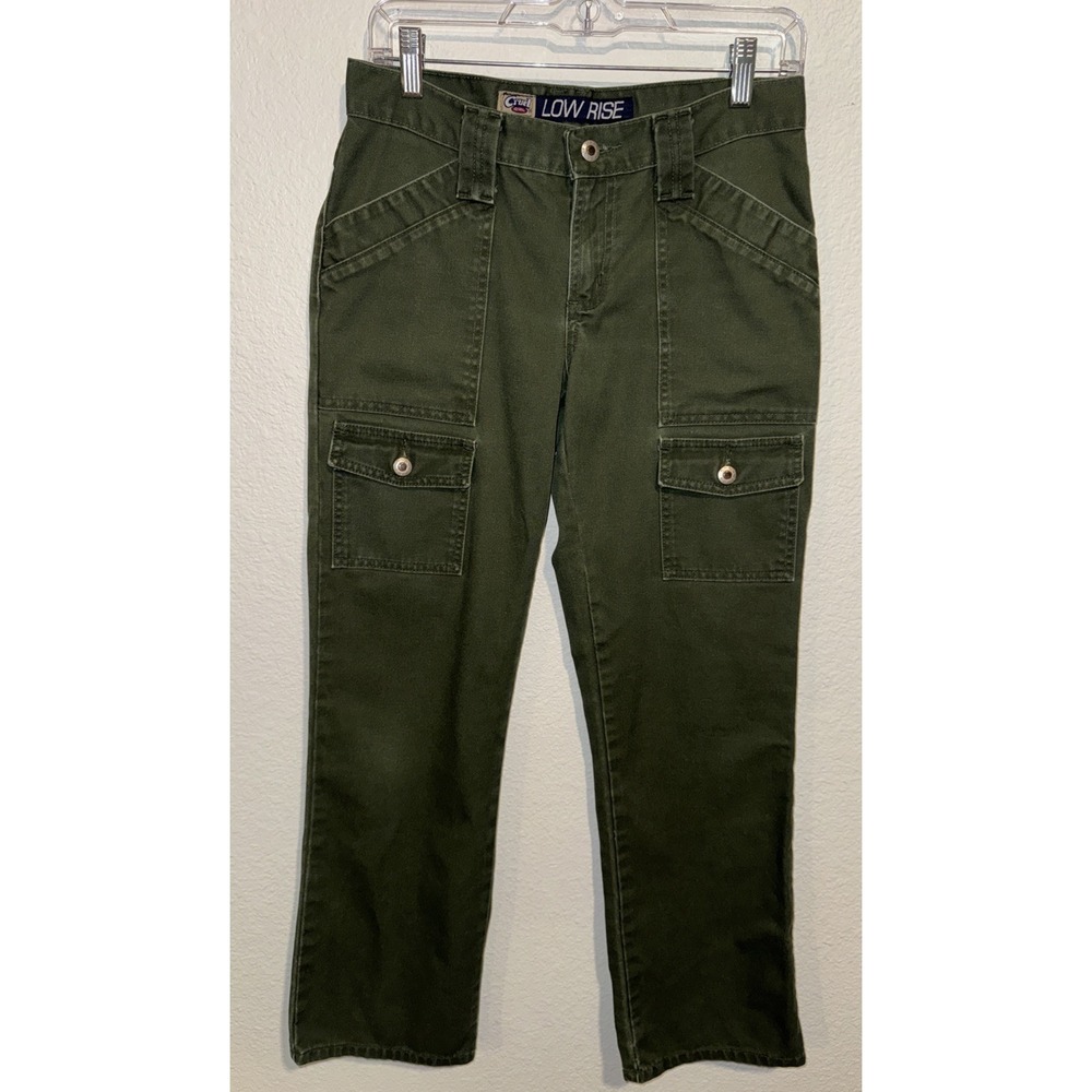 Cruel Girl Low Rise Dark Army Green Cargo Pants Women's Size 5 Long